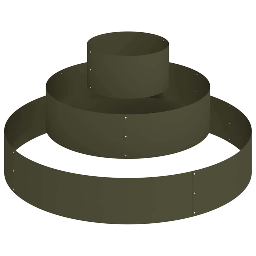 Garden Planter Olive green 120 x 120 x 20 cm Steel