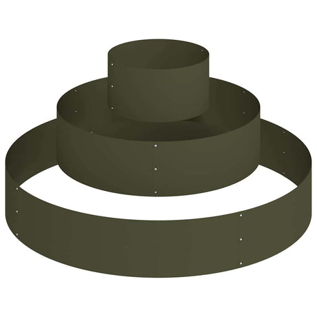 Garden Planter Olive green 120 x 120 x 20 cm Steel