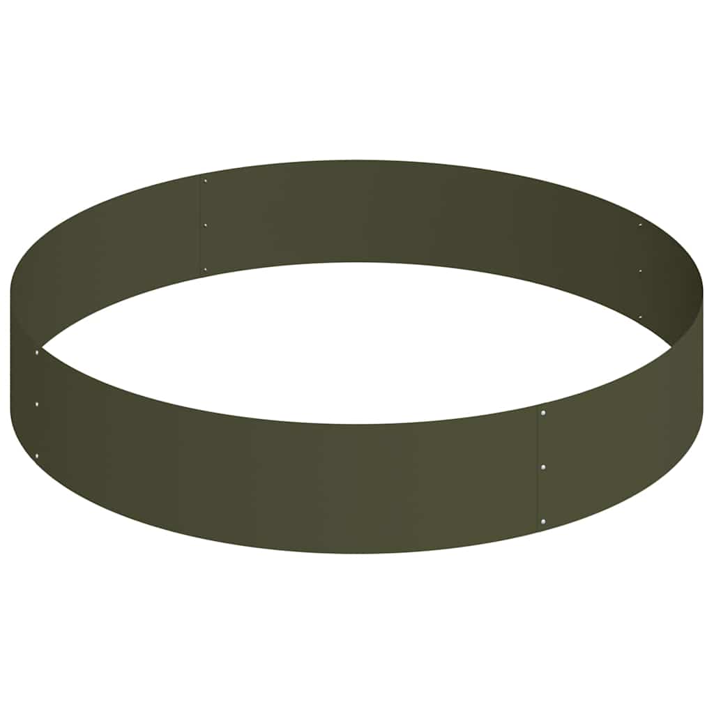 Garden Planter Olive green 120 x 120 x 20 cm Steel
