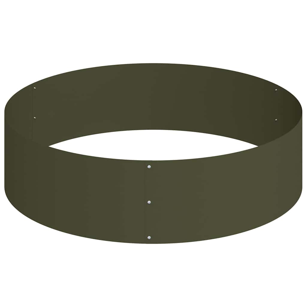 Garden Planter Olive green 120 x 120 x 20 cm Steel