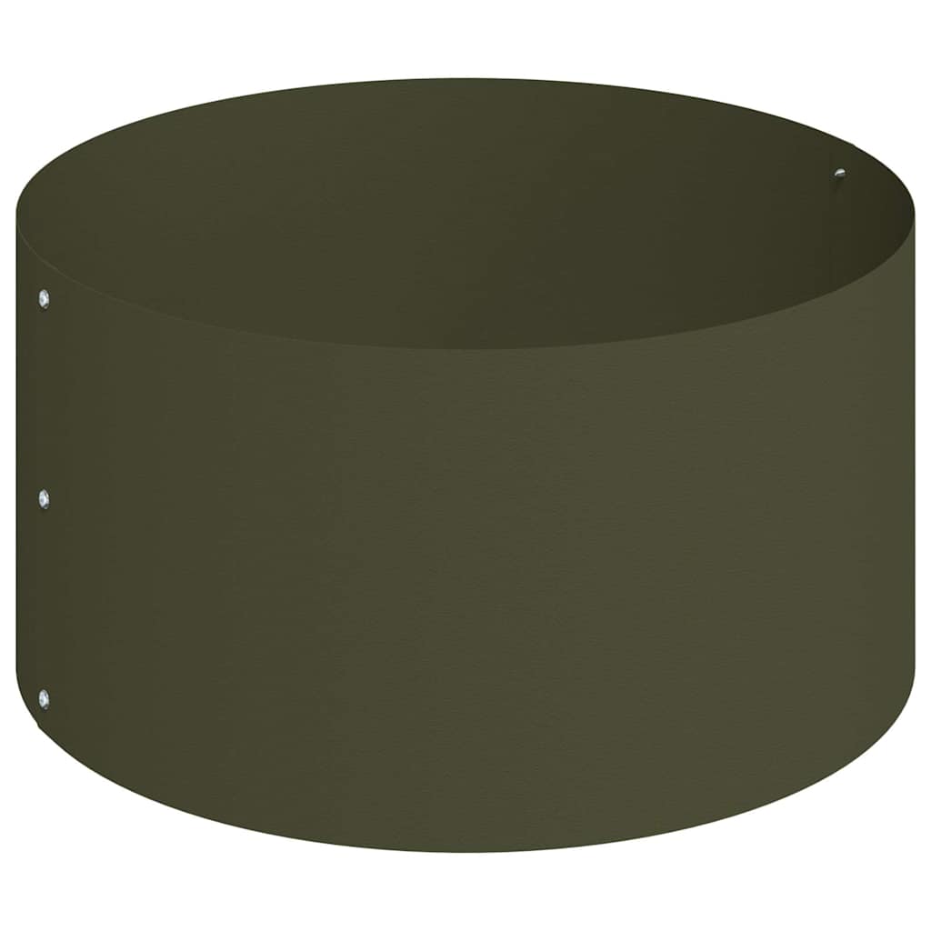 Garden Planter Olive green 120 x 120 x 20 cm Steel