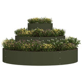 Garden Planter Olive green 120 x 120 x 20 cm Steel