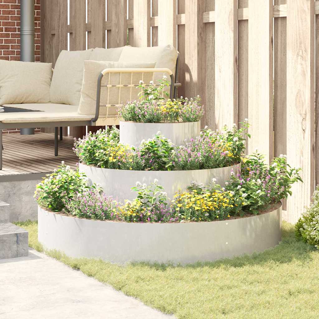 Garden Planter Silver 120 x 120 x 20 cm Stainless steel