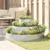 Garden Planter Silver 120 x 120 x 20 cm Galvanised steel