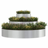 Garden Planter Silver 120 x 120 x 20 cm Galvanised steel