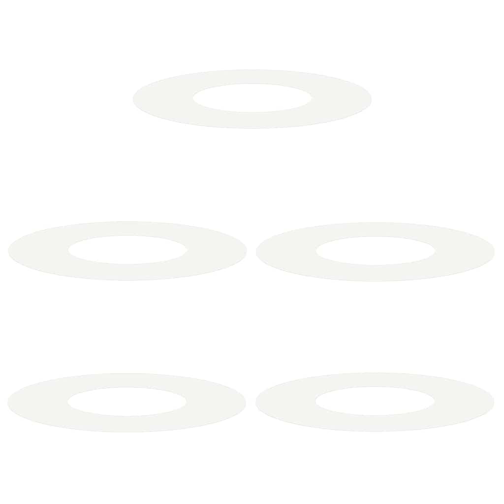 Flat Tree Rings 5 pcs White Ø30 / 60 cm Steel