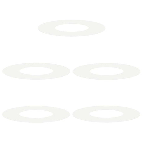 Flat Tree Rings 5 pcs White Ø30 / 60 cm Steel