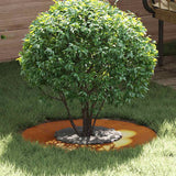 Flat Tree Rings 5 pcs Brown Ø30 / 60 cm Weathering steel