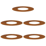 Flat Tree Rings 5 pcs Brown Ø30 / 60 cm Weathering steel