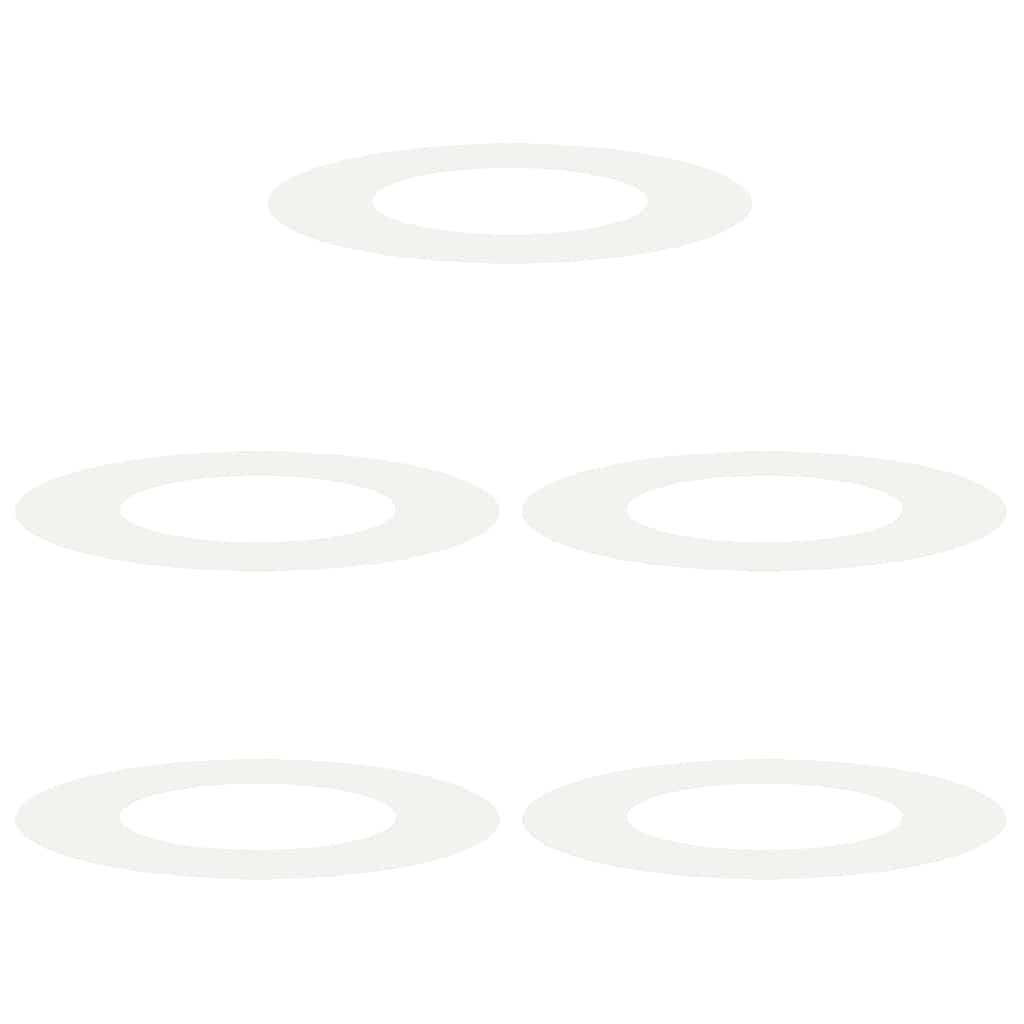 Flat Tree Rings 5 pcs White Ø40 / 70 cm Steel