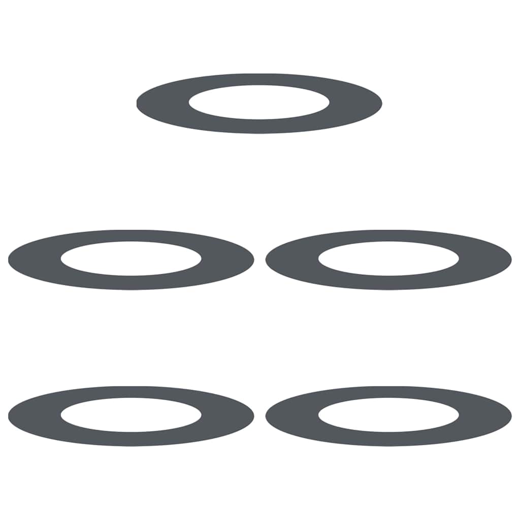 Flat Tree Rings 5 pcs Anthracite Ø40 / 70 cm Steel