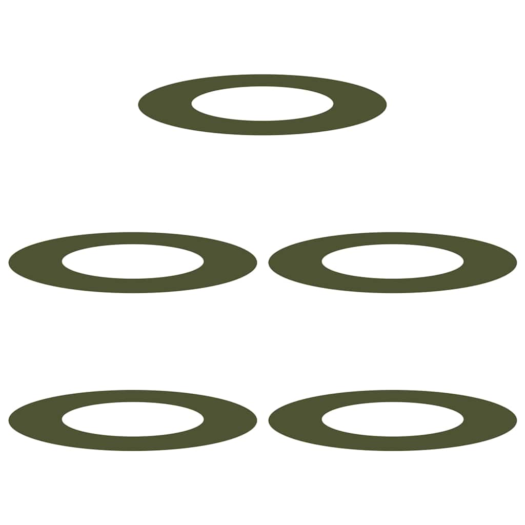 Flat Tree Rings 5 pcs Olive green Ø40 / 70 cm Steel