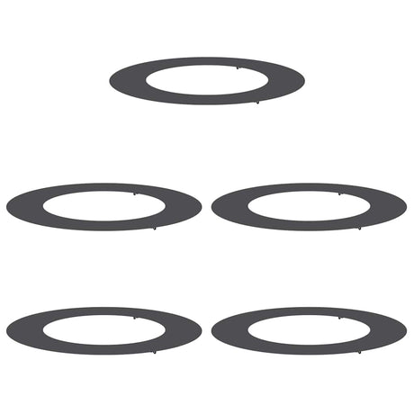 Flat Tree Rings 5 pcs Black Ø50 / 80 cm Steel