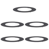 Flat Tree Rings 5 pcs Black Ø50 / 80 cm Steel