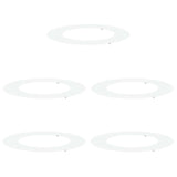Flat Tree Rings 5 pcs White Ø50 / 80 cm Steel