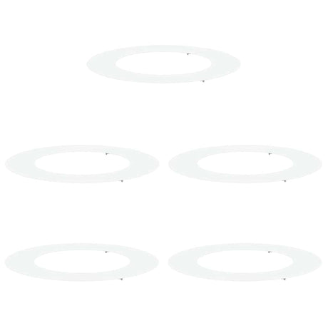 Flat Tree Rings 5 pcs White Ø50 / 80 cm Steel