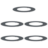 Flat Tree Rings 5 pcs Anthracite Ø50 / 80 cm Steel