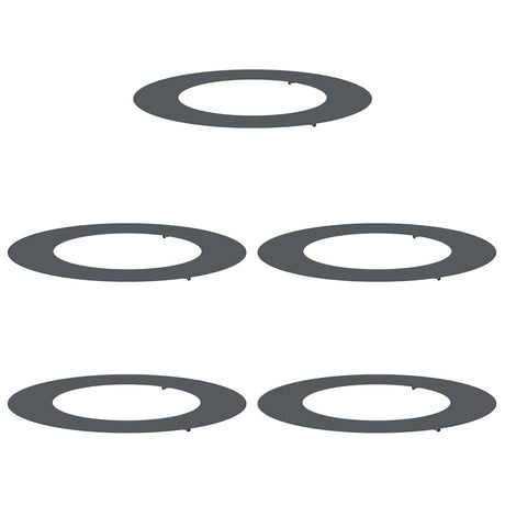 Flat Tree Rings 5 pcs Anthracite Ø50 / 80 cm Steel