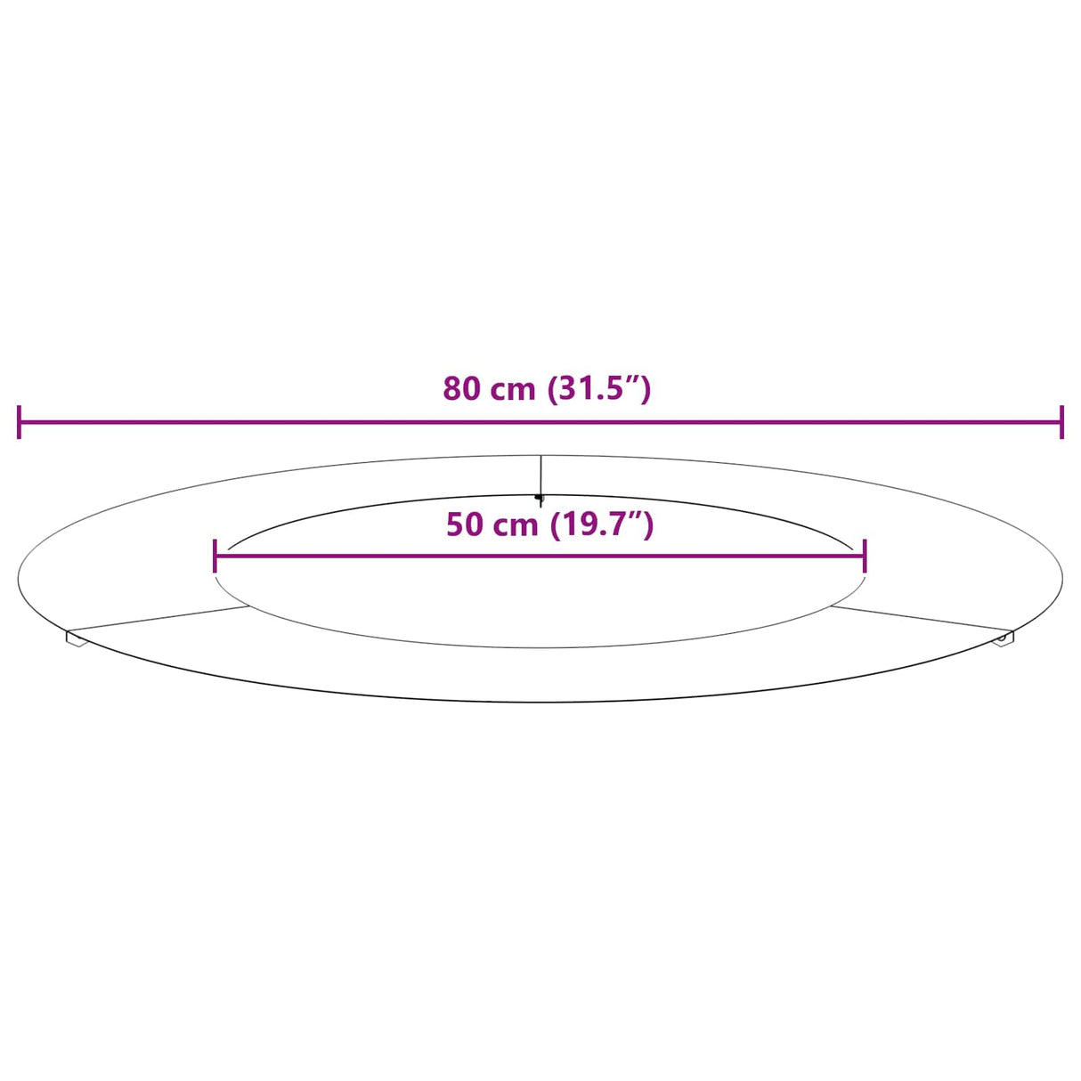 suitable for Flat Tree Rings 5 pcs Brown Ã˜50 / 80 cm