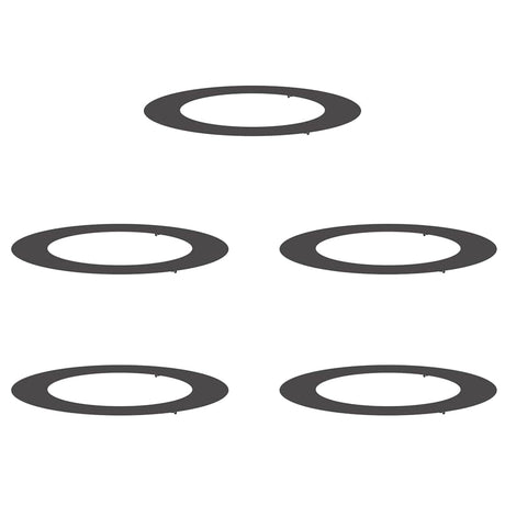 Flat Tree Rings 5 pcs Black Ø60 / 90 cm Steel