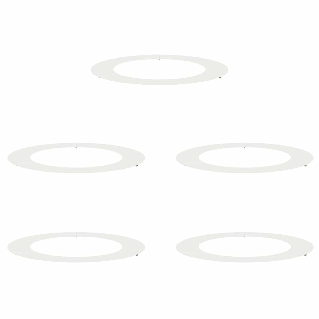 Flat Tree Rings 5 pcs White Ø60 / 90 cm Steel