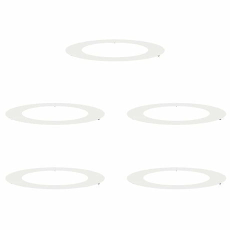 Flat Tree Rings 5 pcs White Ø60 / 90 cm Steel