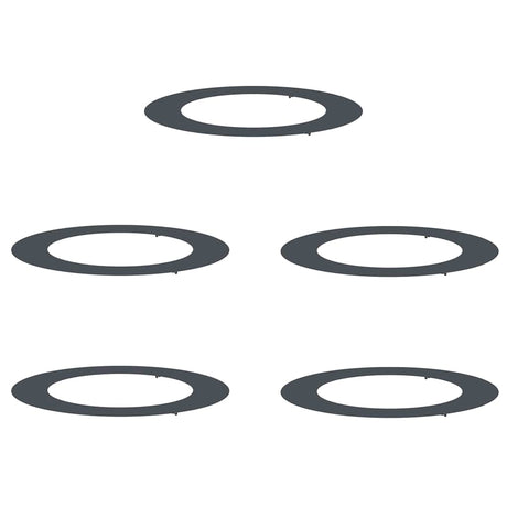 Flat Tree Rings 5 pcs Anthracite Ø60 / 90 cm Steel