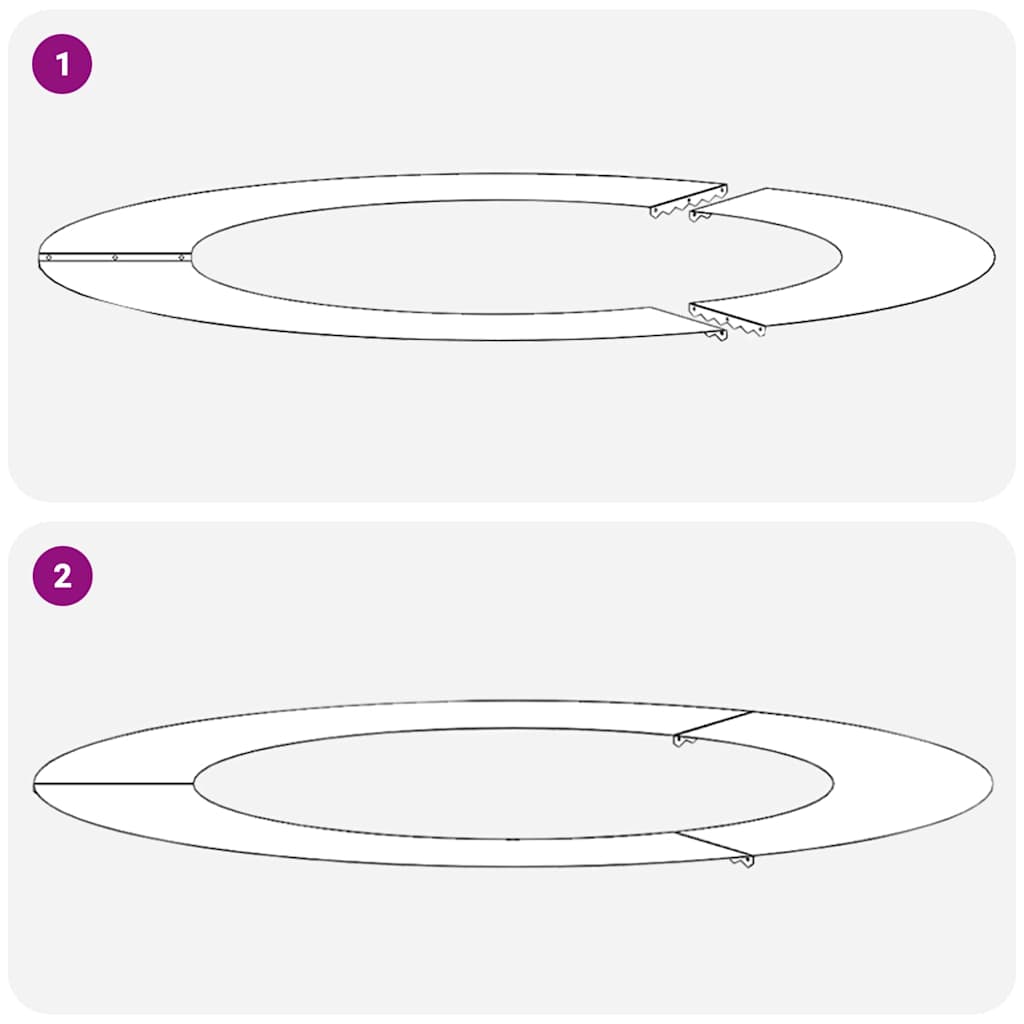 Flat Tree Rings 5 pcs Silver Ø60 / 90 cm Stainless steel