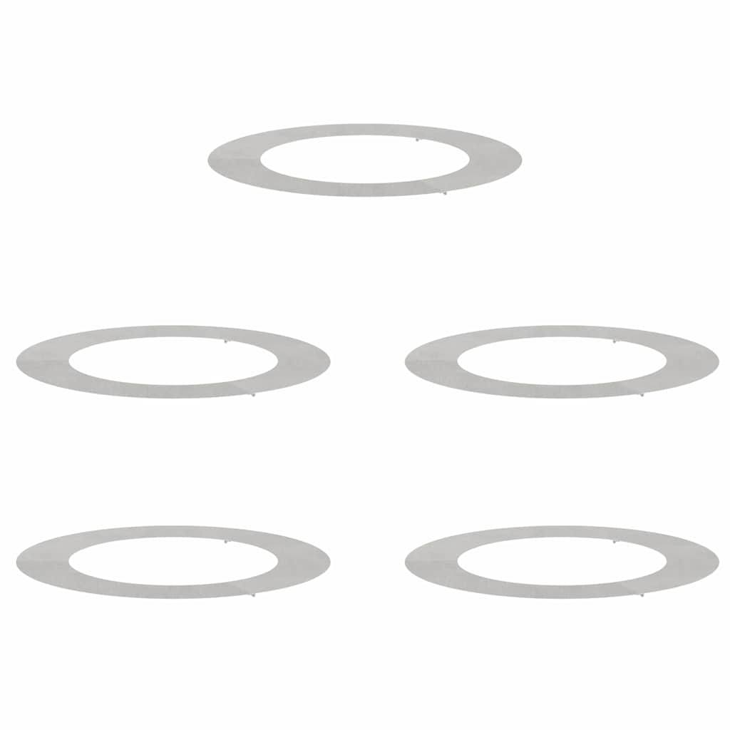 Flat Tree Rings 5 pcs Silver Ø60 / 90 cm Stainless steel