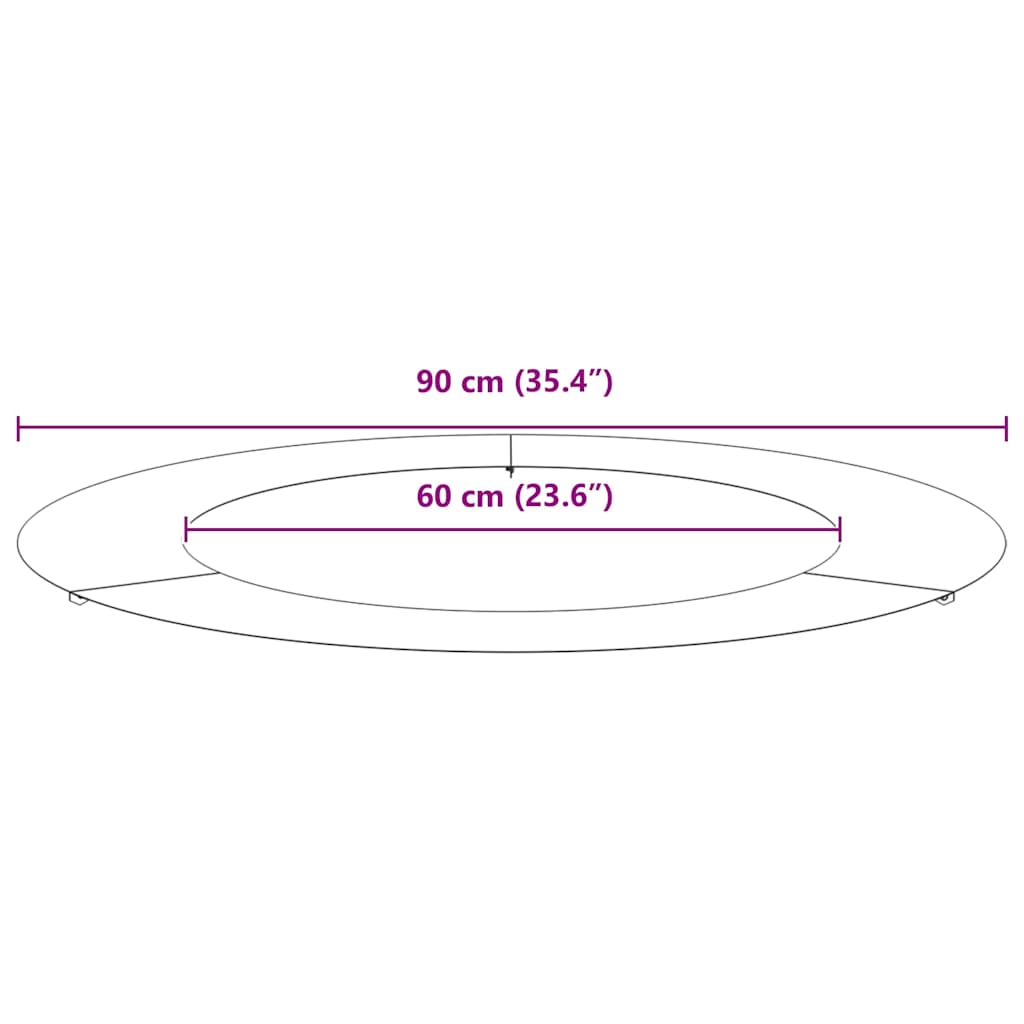 Flat Tree Rings 5 pcs Silver Ø60 / 90 cm Stainless steel