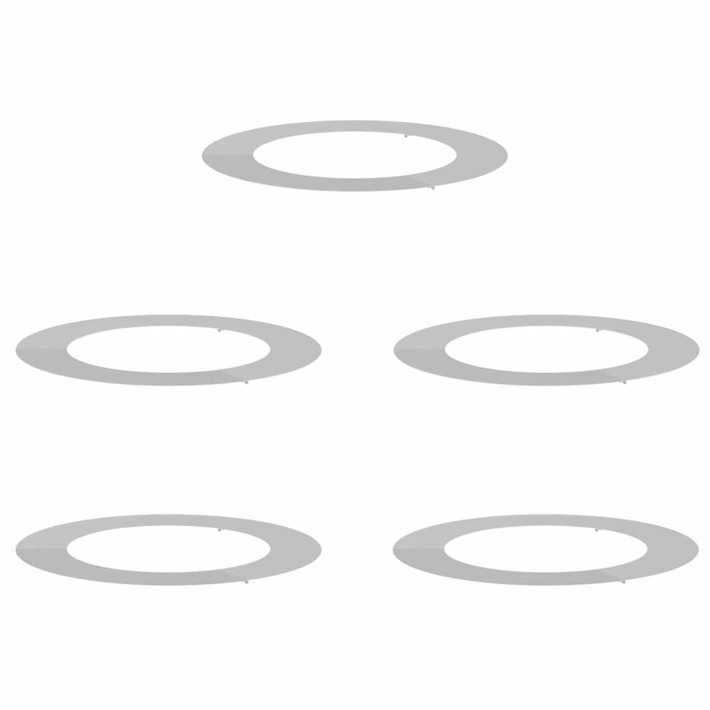 Flat Tree Rings 5 pcs Silver Ø60 / 90 cm Galvanised steel
