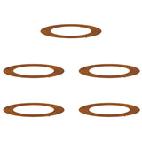 Flat Tree Rings 5 pcs Brown Ø60 / 90 cm Weathering steel