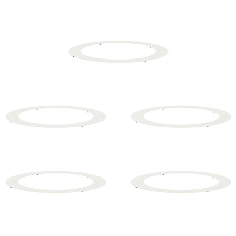 Flat Tree Rings 5 pcs White Ø90 / 120 cm Steel