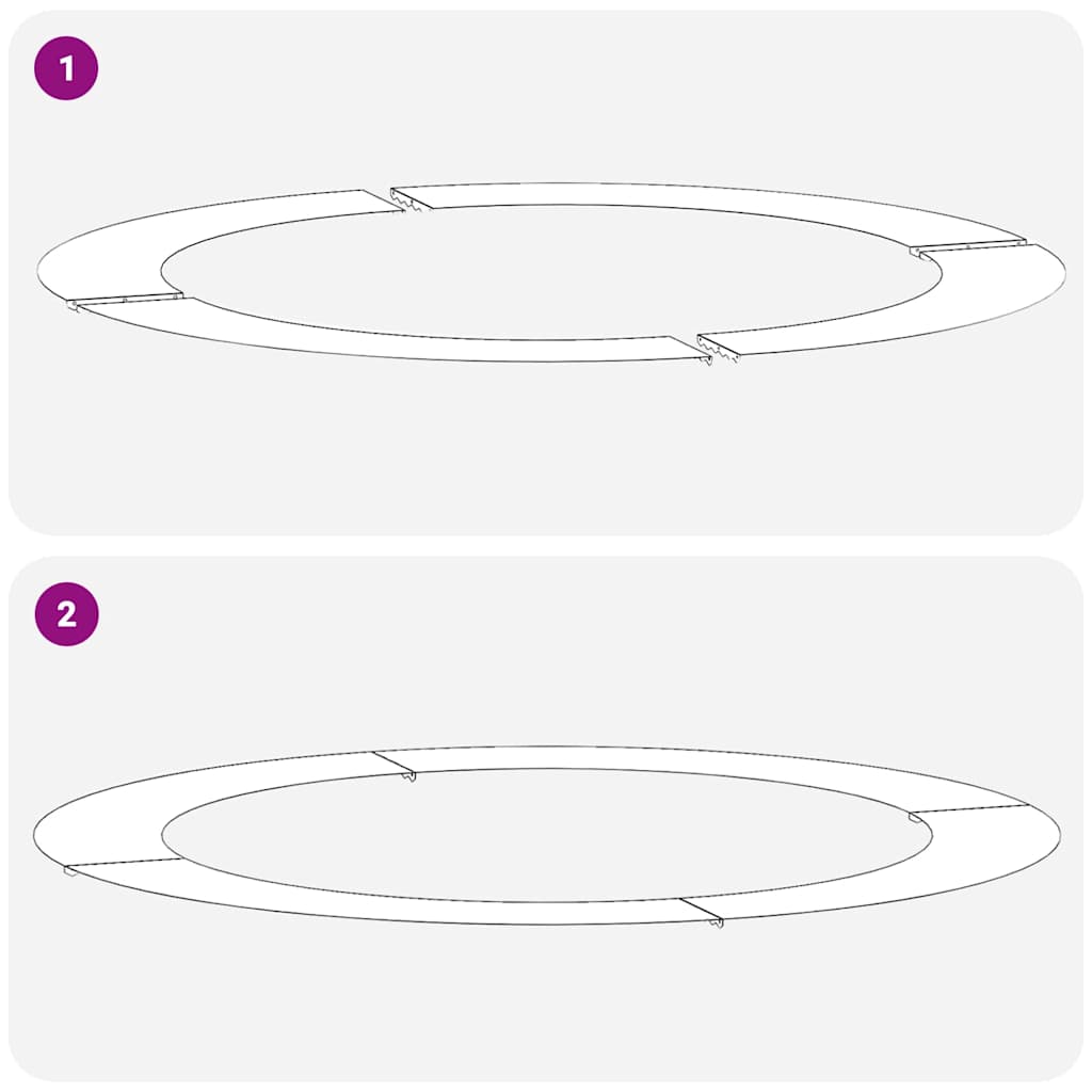 Flat Tree Rings 5 pcs Silver Ø90 / 120 cm Stainless steel