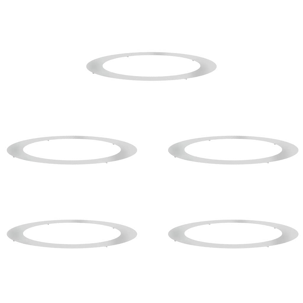 Flat Tree Rings 5 pcs Silver Ø90 / 120 cm Galvanised steel