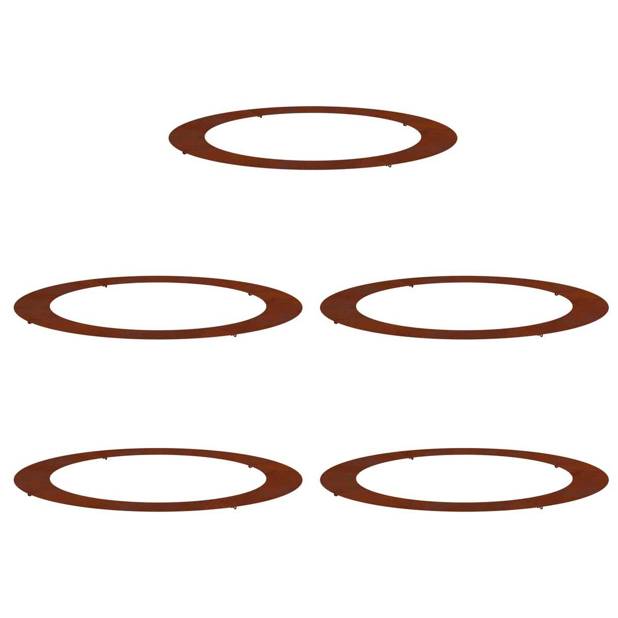 suitable for Flat Tree Rings 5 pcs Brown Ã˜90 / 120 cm