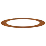 Flat Tree Rings 5 pcs Brown Ø90 / 120 cm Weathering steel