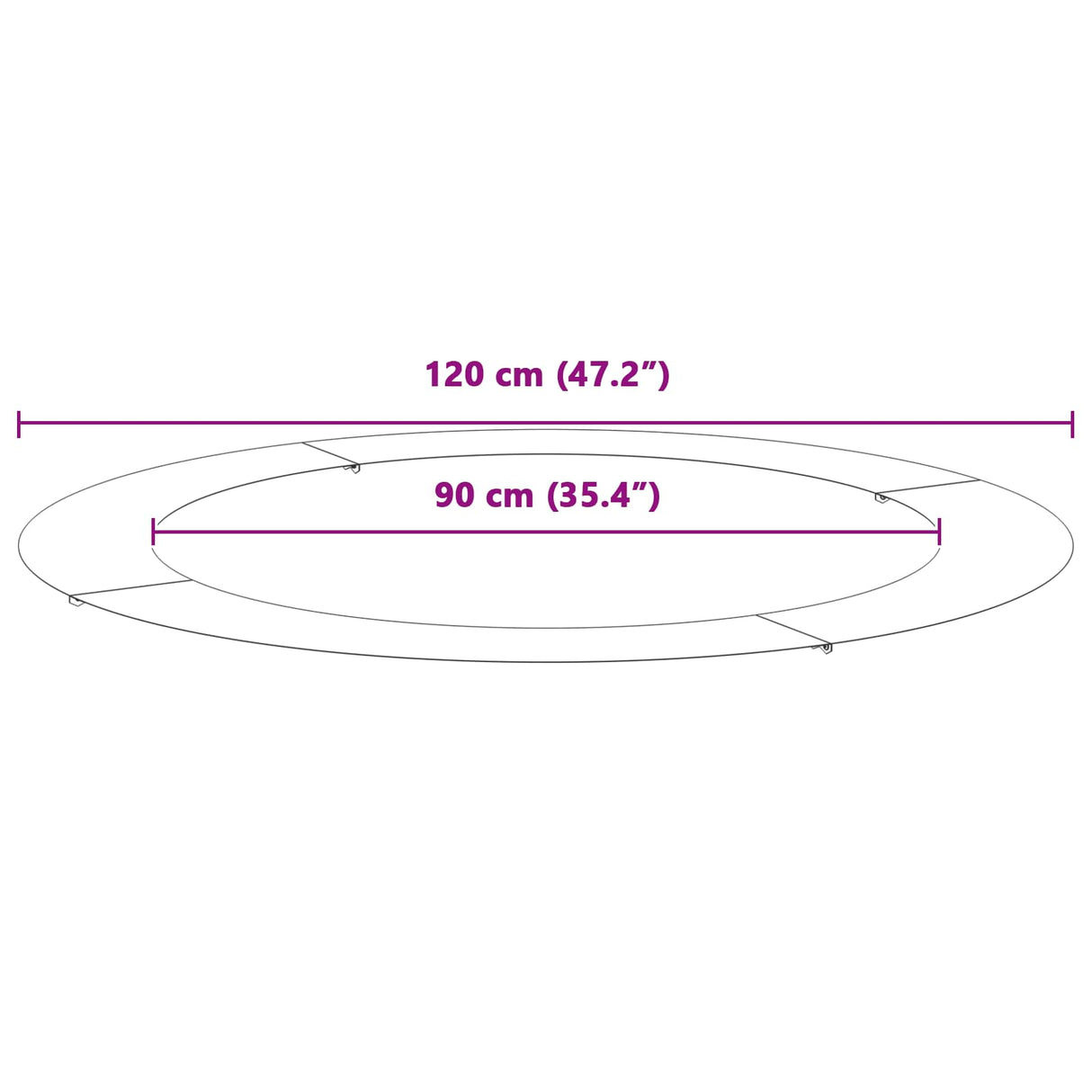 suitable for Flat Tree Rings 5 pcs Brown Ã˜90 / 120 cm
