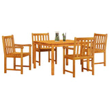 Garden Dining Set 5 pcs Brown Solid Acacia wood