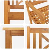 Garden Dining Set 5 pcs Brown Solid Acacia Wood