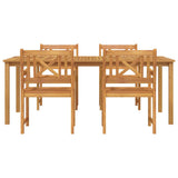 Garden Dining Set 5 pcs Brown Solid Acacia Wood