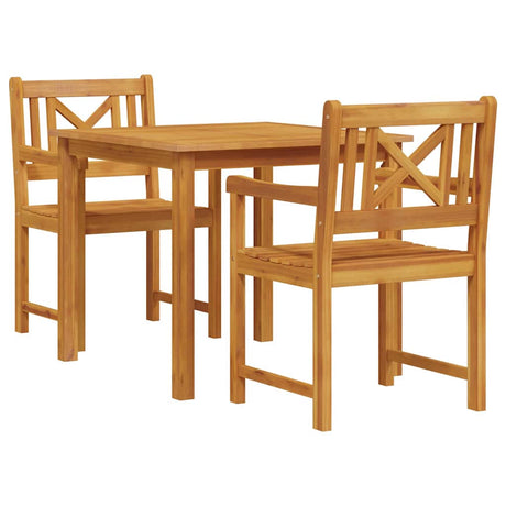 Garden Dining Set 3 pcs Brown Solid Acacia wood