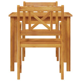 Garden Dining Set 3 pcs Brown Solid Acacia wood