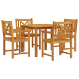 Garden Dining Set 5 pcs Brown Solid Acacia wood