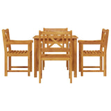 Garden Dining Set 5 pcs Brown Solid Acacia wood