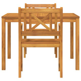 Garden Dining Set 3 pcs Brown Solid Acacia wood