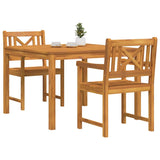 Garden Dining Set 3 pcs Brown Solid Acacia wood
