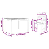 Garden Dining Set 3 pcs Brown Solid Acacia wood