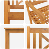 Garden Dining Set 9 pcs Brown Solid acacia wood