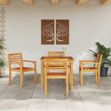 Garden Dining Set 5 pcs Brown Solid acacia wood